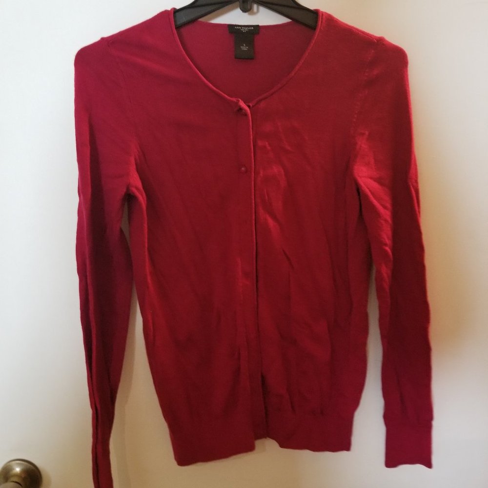Ann Taylor - Red Cardigan - Size Small